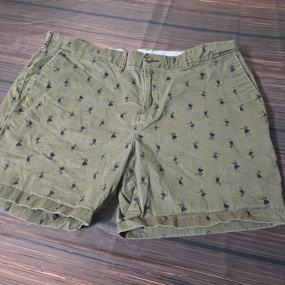 Tommy Hilfiger Olive Bermuda 7"  Inseam Shorts‎  42 Hula Girl Comfort Stretch - Picture 1 of 8